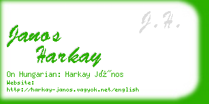 janos harkay business card